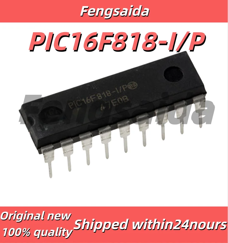 (1-10PCS) PIC16F818-I/P PIC16F818 Inline DIP18 New Microcontroller Chip