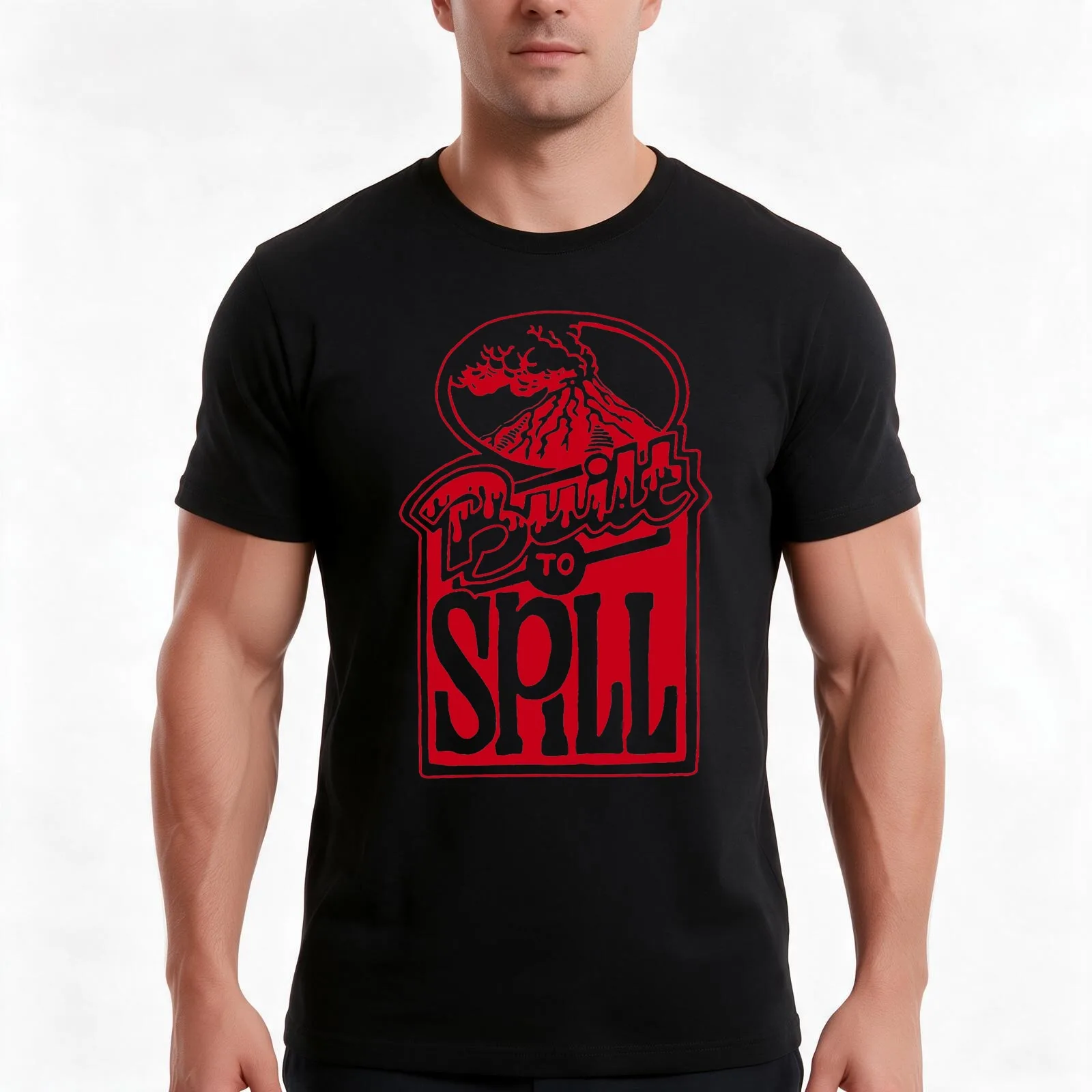 Built to Spill - Vintage volcano graphic sticker design T-Shirt Summer Casual Cotton Tee Oversized Streetwear Tops