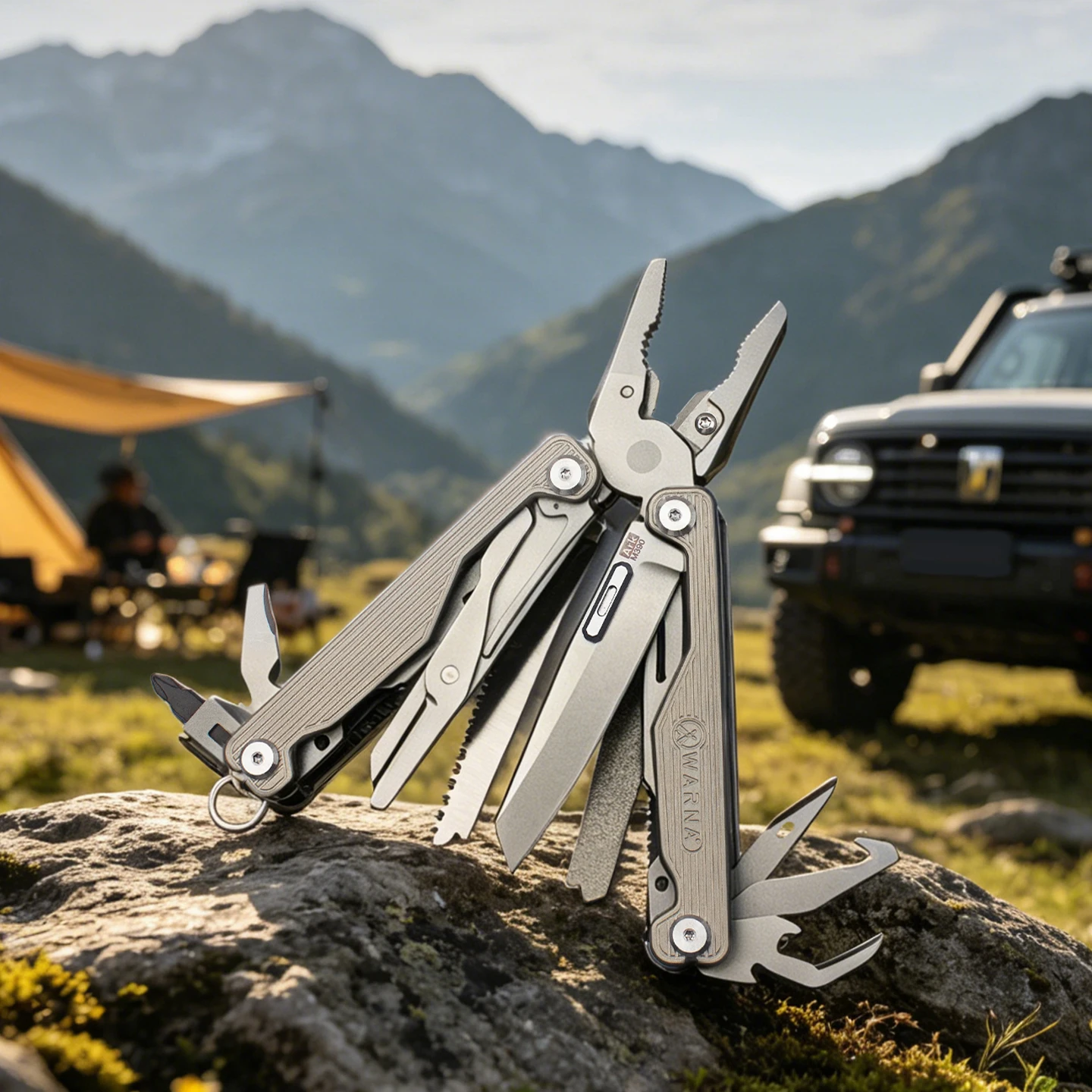 

WARNA Ark multi functional pliers limited edition M390 titanium handle CNC body outdoors emergency scissors combination tools