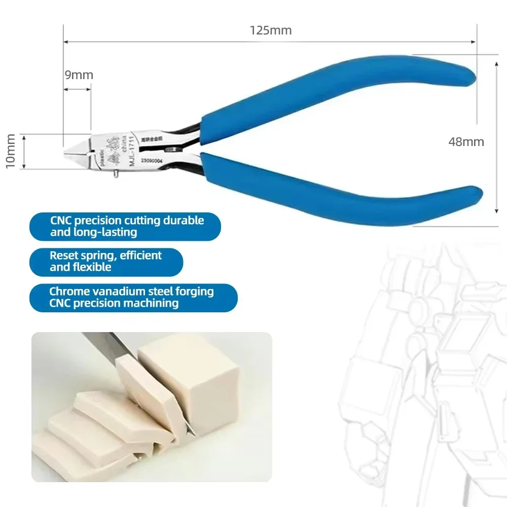 MJL M-1711 Model Nippers Ultra-Thin Single-Edged Gundam Model Building Tools for Beginners To Repair and Fix Plastic Models