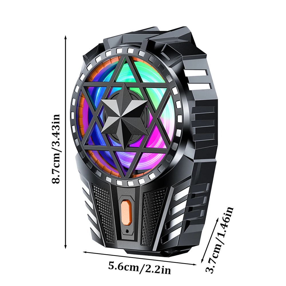 Phone Cooling Fan Rechargeable Battery Silent Cooler Three Speed Adjustable Cell Phone Fans Gaming Radiator Cooling Phone Temper