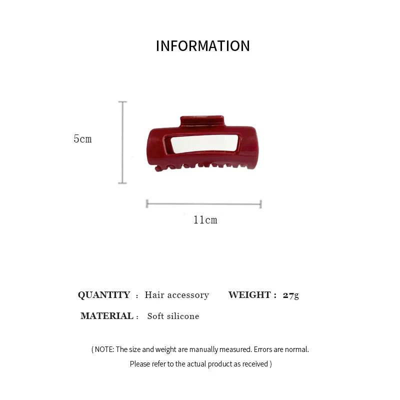 1/2 قطعة مشابك شعر من السيليكون الناعم للنساء دبوس شعر متقاطع غير لامع على شكل قرش لركوب الدراجات في الهواء الطلق وإكسسوارات الشعر الواقية