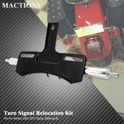 Motorcycle License Bracket Turn Signal Relocation Kit For Harley Dyna Low Rider FXDL FXDF 2002-2017 Sportster XL883 2004-2023
