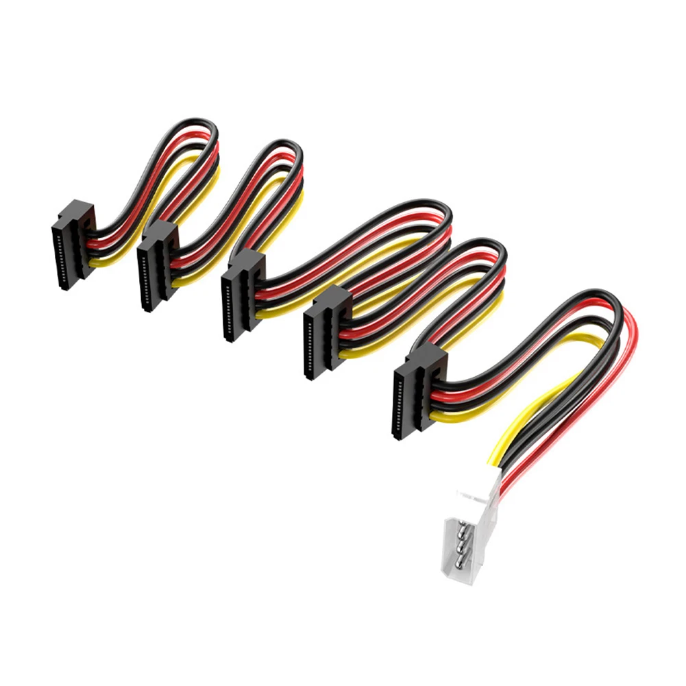 Hard Drive Power Supply Splitter Cable Cord SATA 3.5/2.5 inch 1 to 5 SATA Hard Drive Power Splitter Cable Cord 18AWG