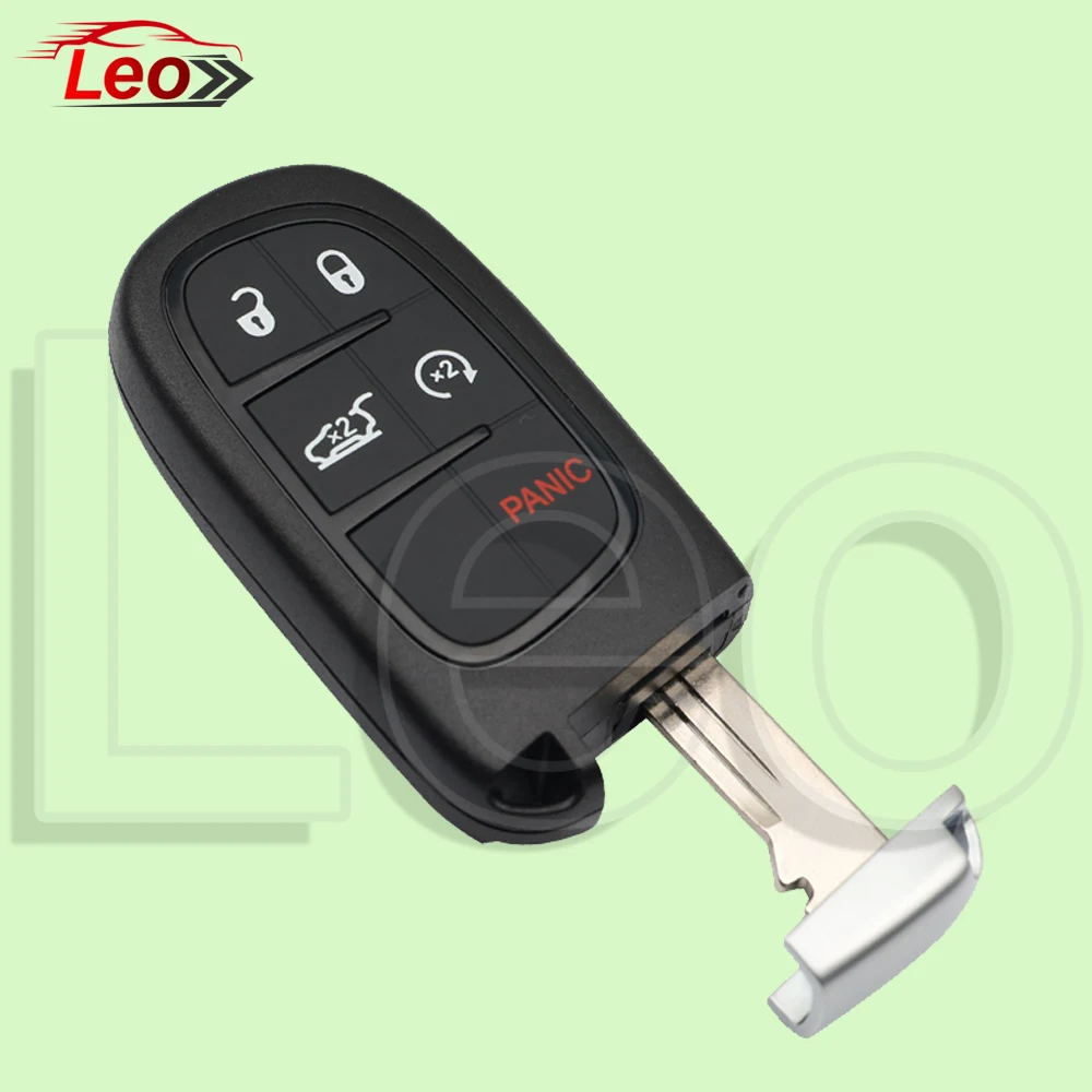 Leo GQ4-54T 46/4A-CHIP 433MHZ Kunci Remote Pintar Mobil untuk Jeep Cherokee Dodge Ram 1500 2500 3500 Durango Chrysler Tanpa Kunci