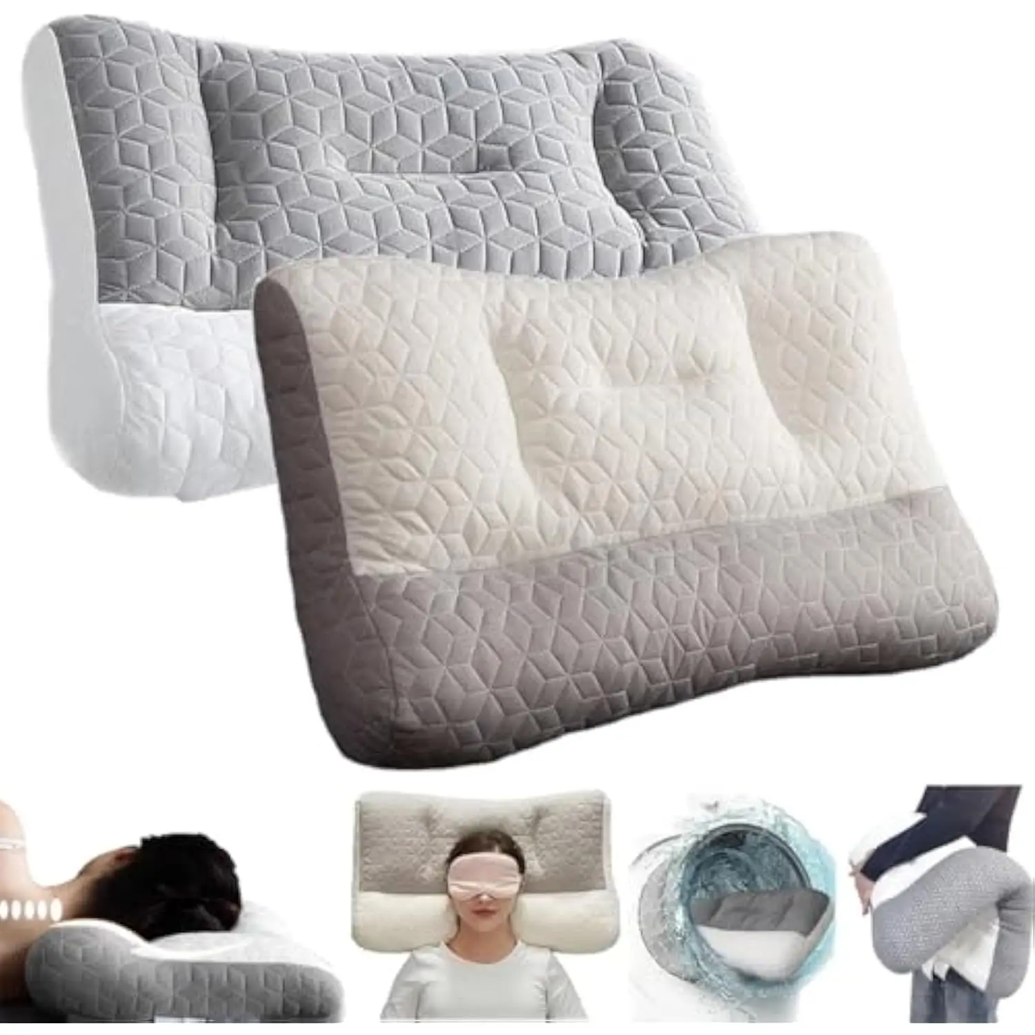 

Restiva Pillow, Restiva Pillow for Sleep Apnea, Restivaco Neck Pillow, Orthopedic Deep Sleep Pillow, Proease Sleep Apnea Pillow