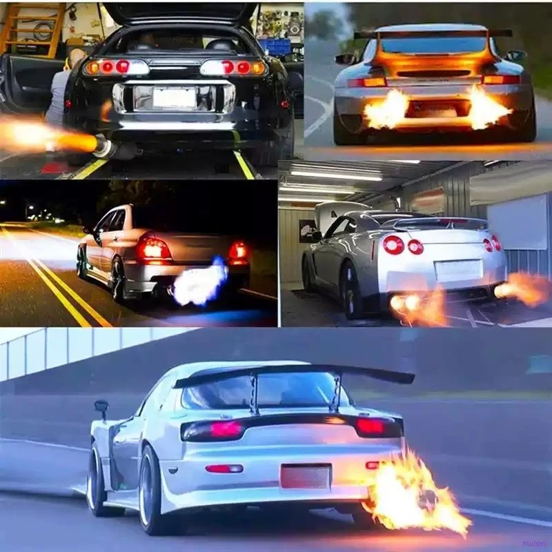 12V Exhaust Flame Spray Kit Dual‑Flame Sprayer Modification Accessory For Car Motorcycle Truck Retrofit Project view 3