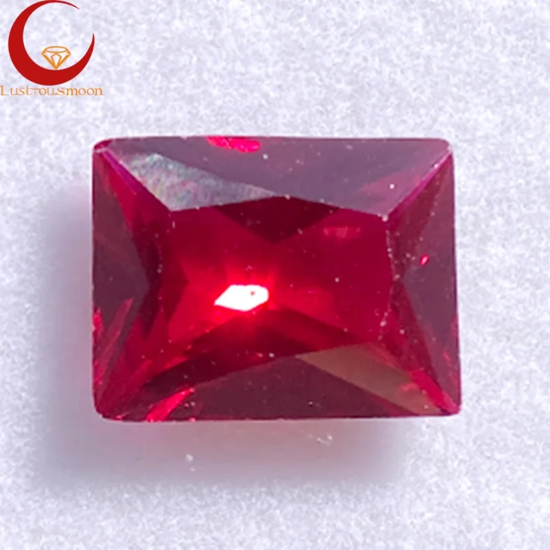 

Lab Grown Ruby Baguette Cut Rectangle AGL Certificate Pigeon Red Synthetic Gems Diamond Charms for Woman Jewelry MakingWholesale