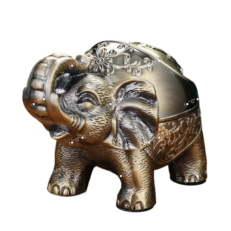 

Elephant ashtray, living room, fashionable, creative, personalized, trendy, cute, light luxury, office with cover, large