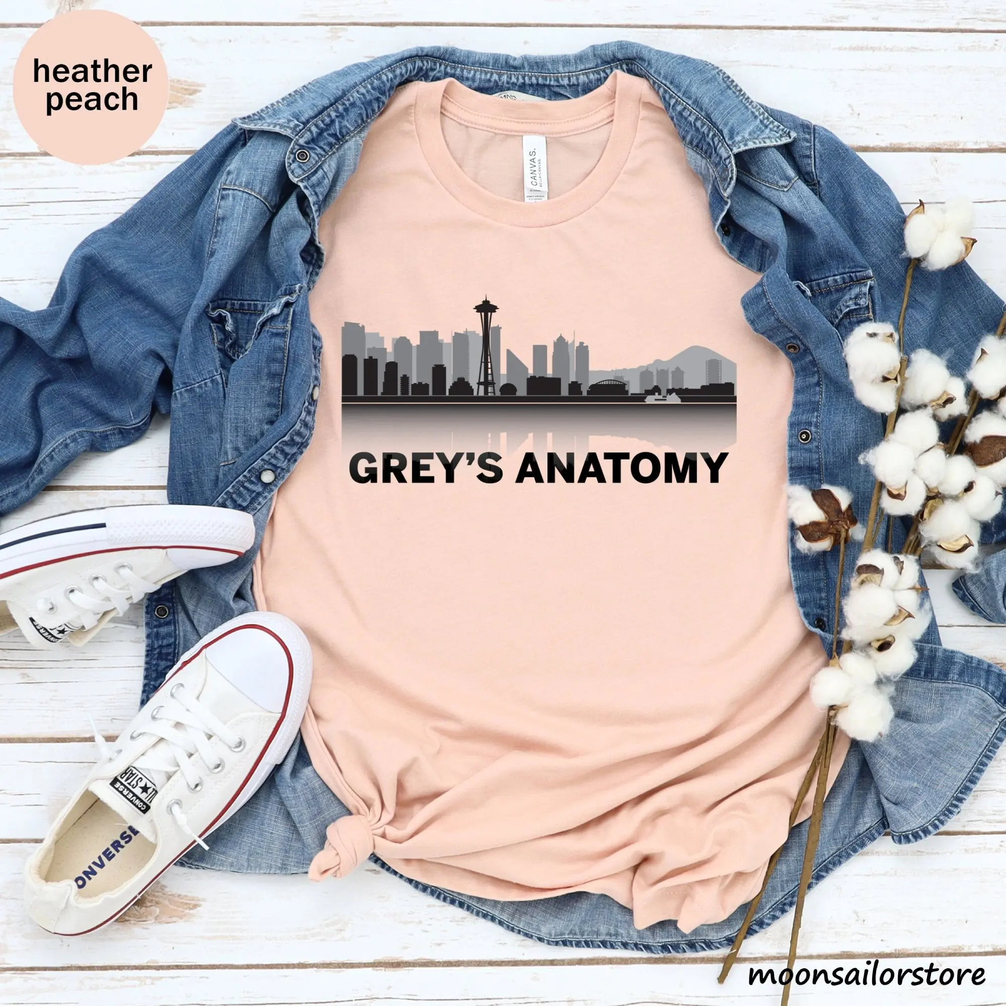 Greys Anatomy City T Shirt Grey Yang Karev Stevens O'Malley Grey'S Nurse Pharmacist Tv Show