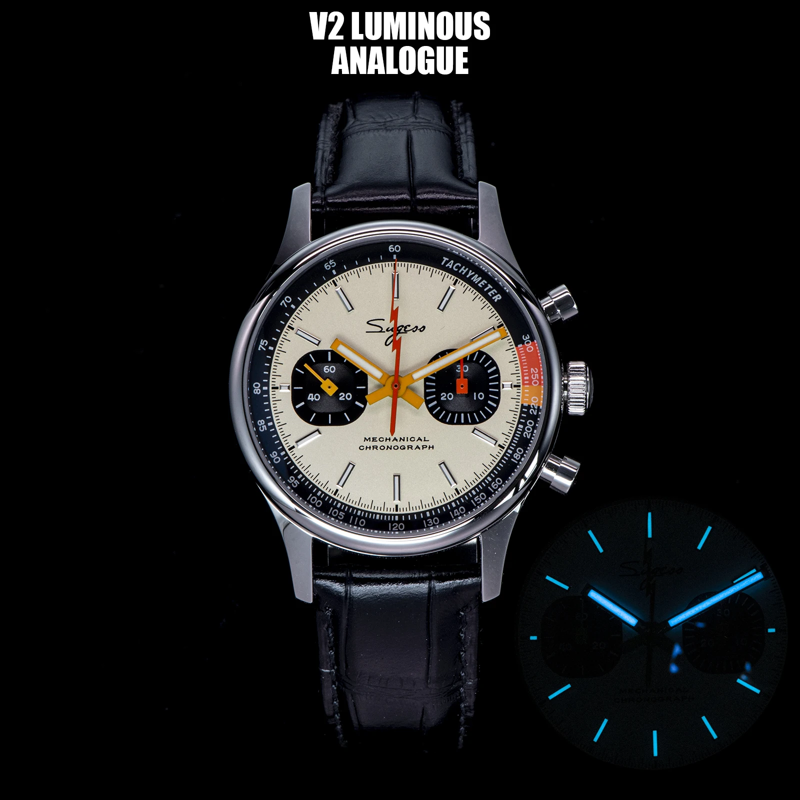 Sugess Pilot Mechanical Watch for Tianjin ST19 Chronograph