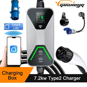 מטען ב guwieyg. 7.2kw עם בקרת app מטען מהיר 2 USB טעינה מהיר כבל טעינה iec62196 עבור רכב חשמלי