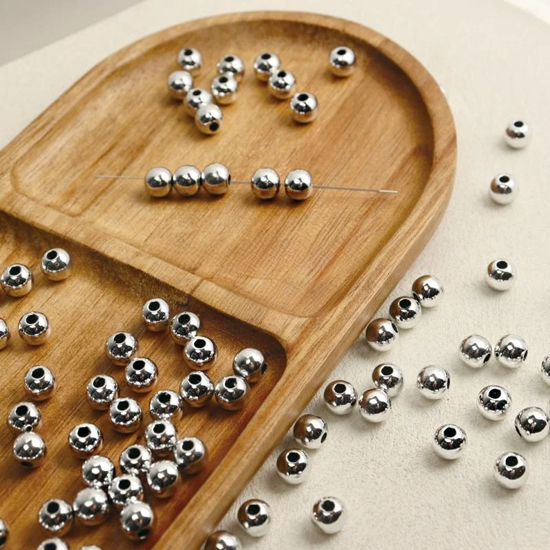 Acrylic round Beads Mobile Phone Chain Sp Beads Handmade DIY Bracelet Nelace round Beads Accories Materials