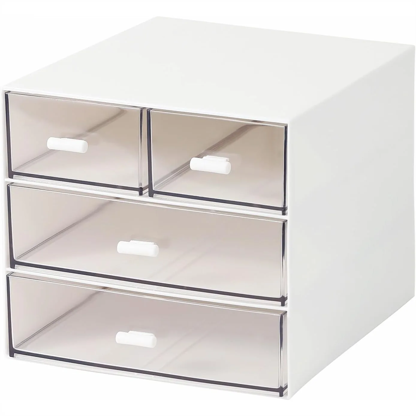 

Makeup Organizer with 4 Drawers, Desk Organizer for Cosmetics, Nail Polish, Lipstick, Brushes, Jewelry, Skincare, Bathroom