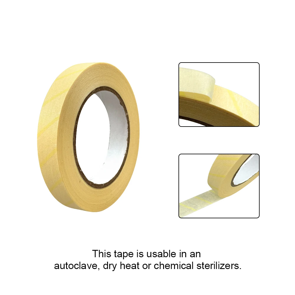 50m/ Roll Dental Sterilization Indicator Tape Autoclave Sterilizer Material Dentistry Cleaning Oral Care Supplies 12/19/25MM