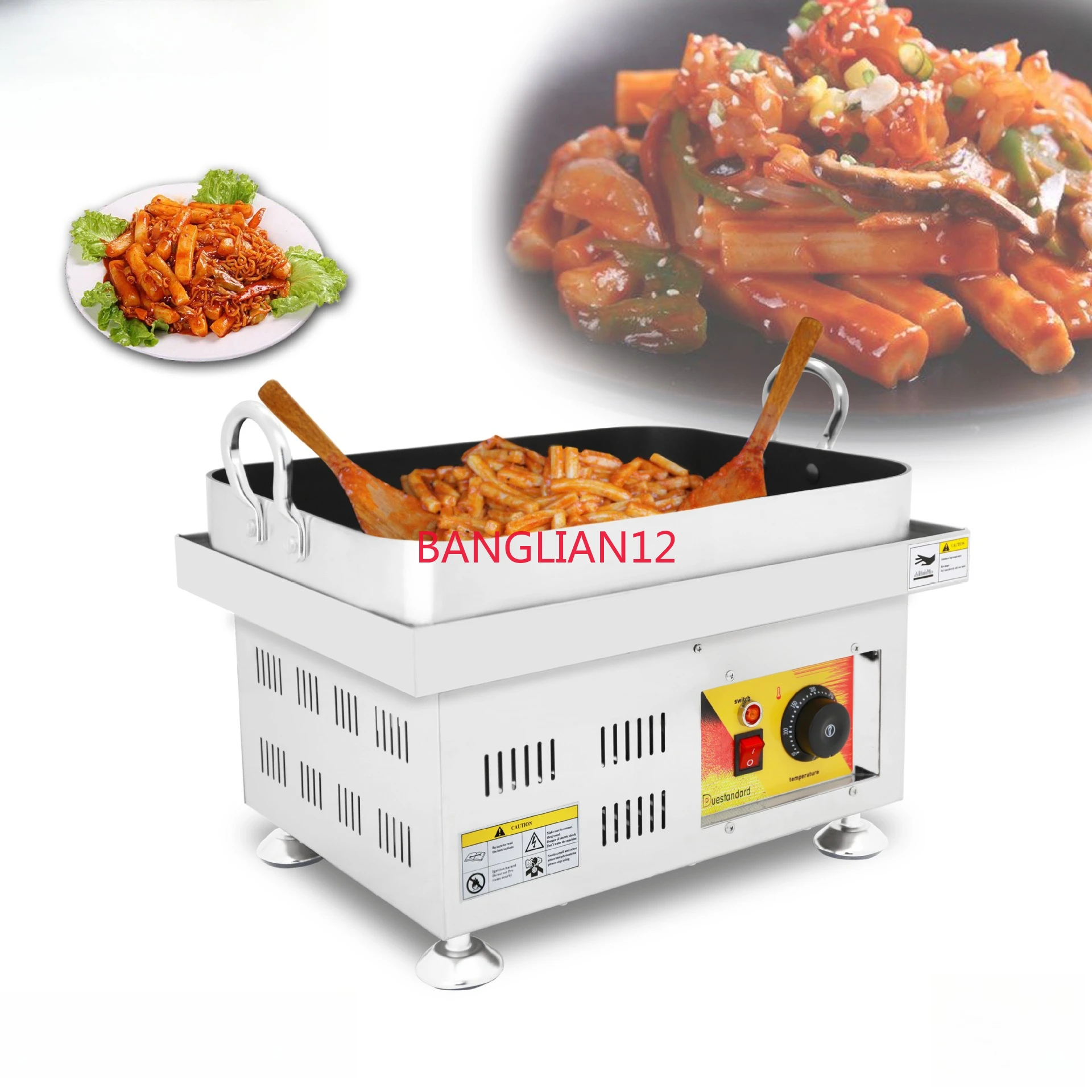 Máquina coreana para hacer pasteles de arroz fritos, equipo para hacer pasteles de arroz fritos picantes