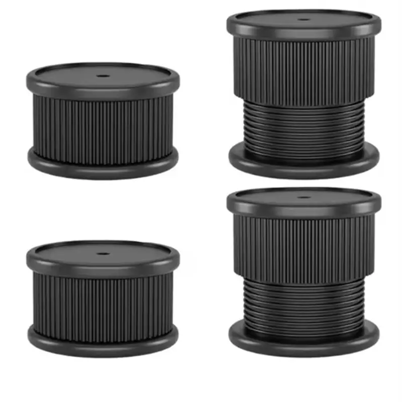 No Drilling Required 4 Pcs Adjustable Support Legs With Noise Reduction And Non-Slip Shock Absorbing Base For Furniture