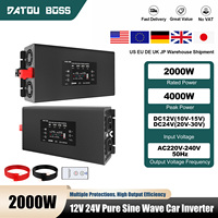 DATOUBOSS 2000W HF Pure Sine Wave Inverter 12V24V Long Time Stable Full Power Output Peak Power 4000W DN03 Portable Car Inverter