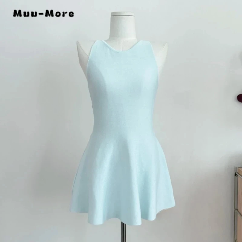 

Women's Hotsweet Sleeveless Round Neck Solid Color Dresses 2025 Spring Sexy Slim Fit Chiffon Bodycone Thin Camisole Dress