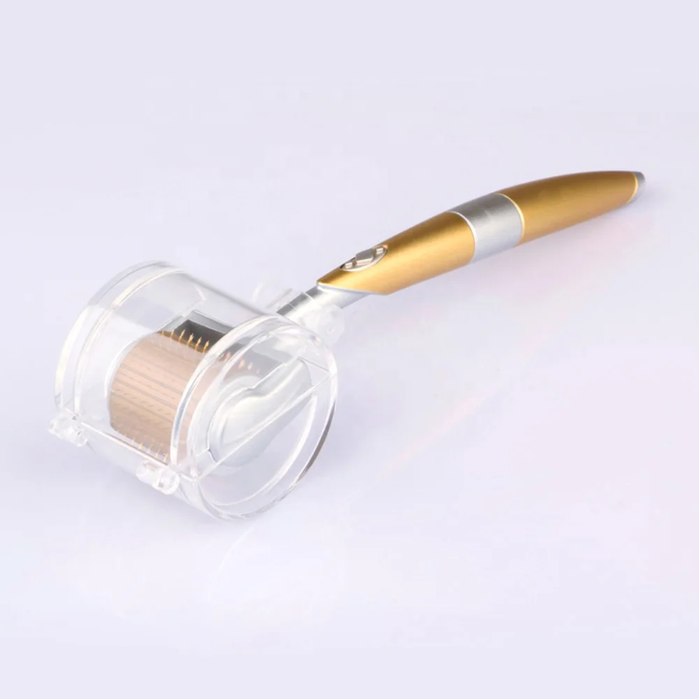 ZGTS 192 pinos Derma Roller 0.2mm Sistema de Microagulhamento Pontas de Dermaroller Caneta Derma para Cuidados Faciais e Capilares