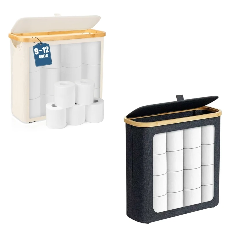 Geräumiger Toilettenpapierbehälter mit Sichtfenster für Küche oder Bad 3XUF – Detail 1