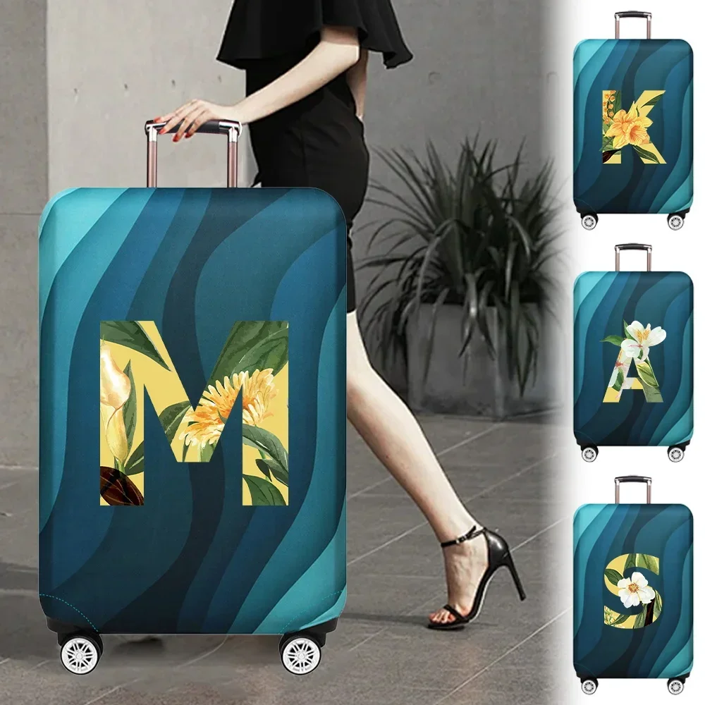 Luggage Cover Stretch Fabric Suitcase Protector Floral Series Travel Baggage Dust Case Cover for18-32 Inch Suitcase Case
