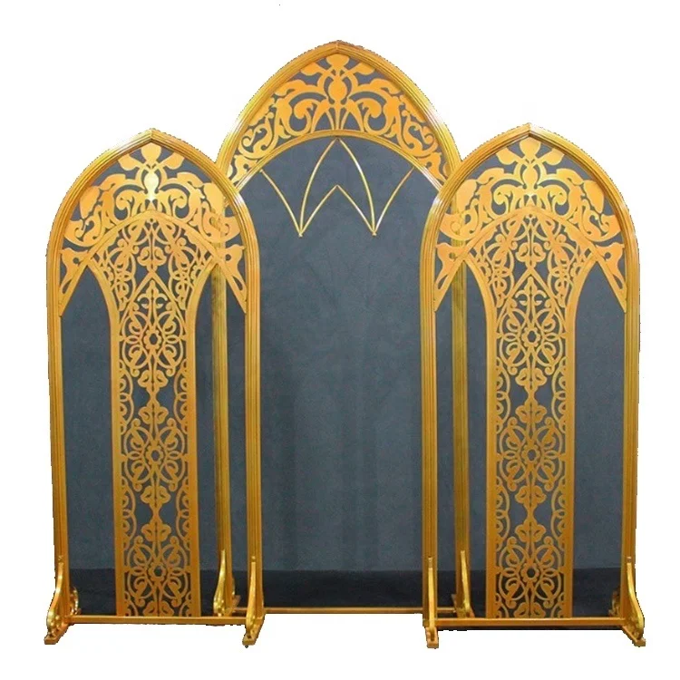 Metal Arch Backdrop Floral Wedding Arch Stand Iron Background For Wedding Stage Decoration