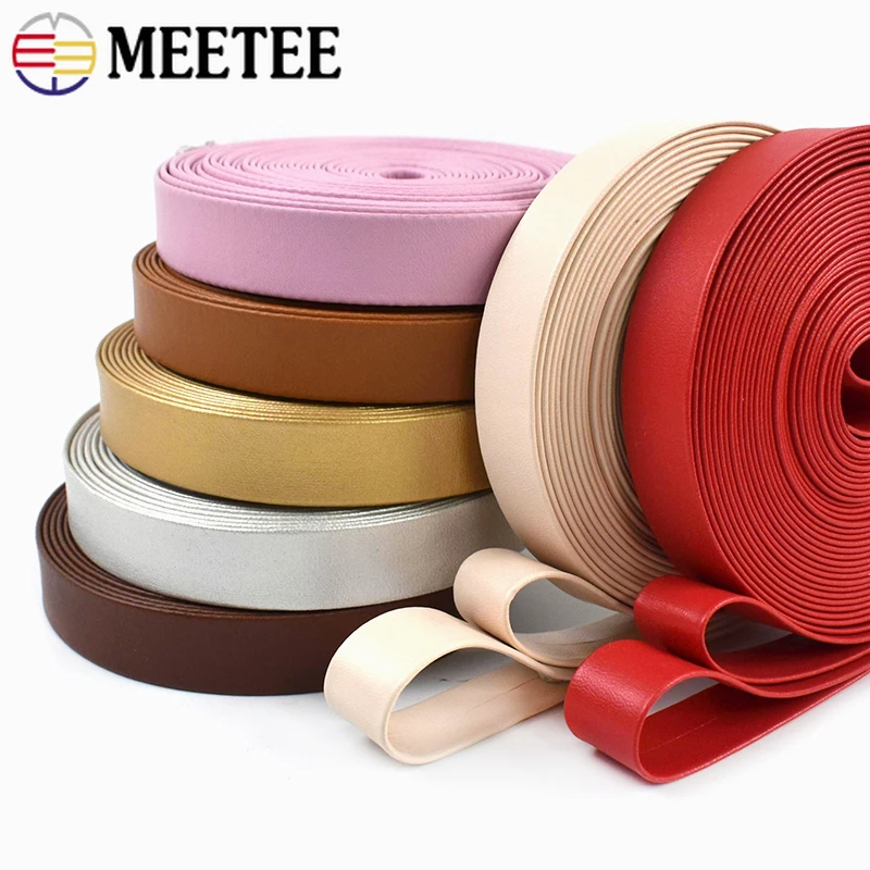 

10M 5-30mm Metallic PU Leather Ribbon Color Flat Cord Strap for Bows Hair Clips Bag Necklace Bracelet Decor Sewing Craft Trims