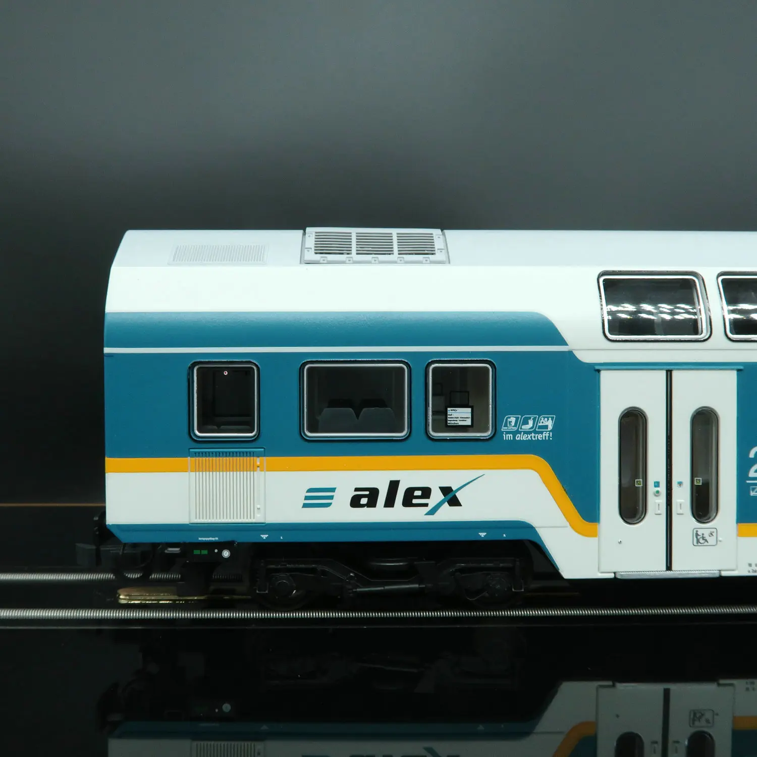 روكو HO 1/87 لعبة القطار 6200103/6200104 عربة الركاب ذات الطابقين مع أضواء قطار نموذج لعبة الصبي هدية #5