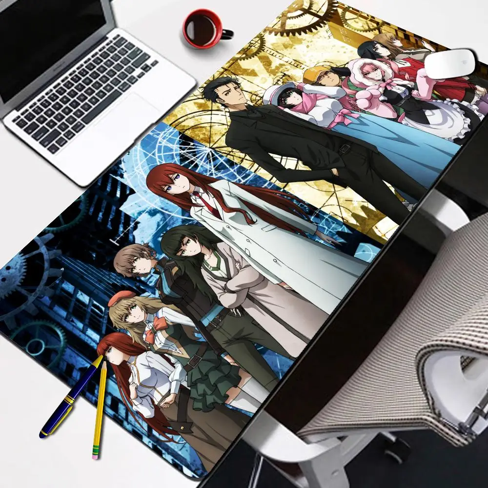 

Steins Gate Mouse Pad Gamer Pad Big Gaming Mousepad XL Mouse Mat Keyboard Mat Desk Mat Table Carpet Mausepad Computer Laptop Pad