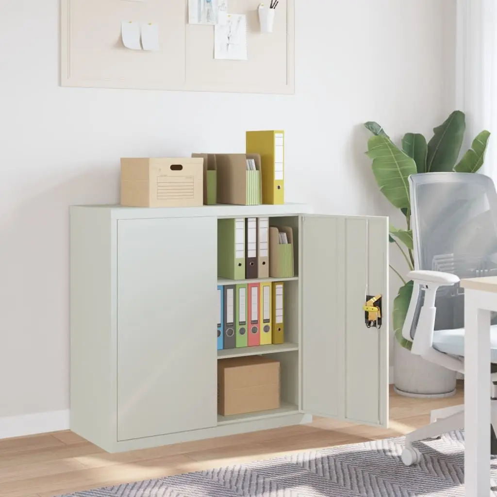 

Office Cabinet with 2 Doors Gray 35.4' Steel