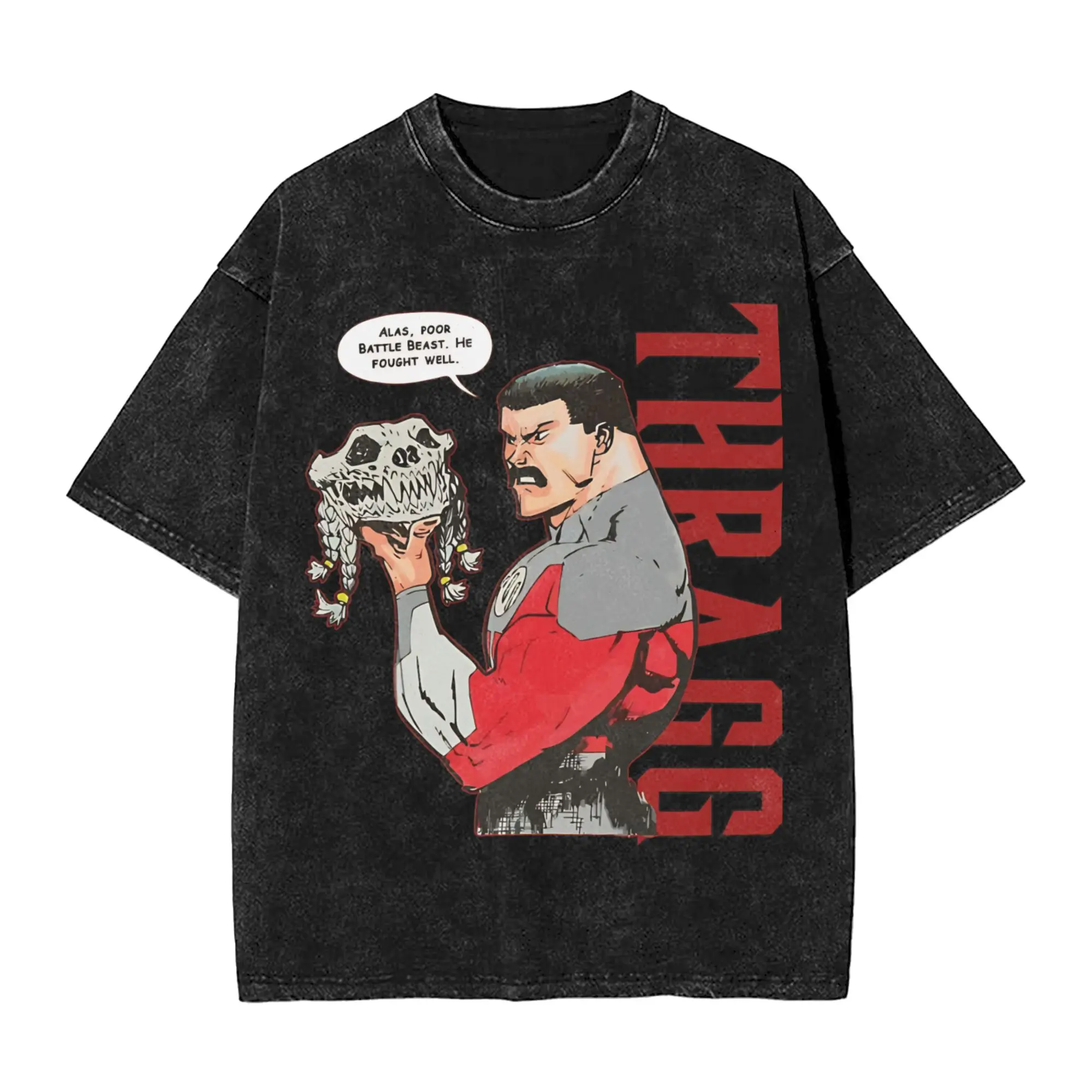 Invincible Thragg Comic Anime T-Shirt Men  Fashion Pure Cotton Tee Shirt Round Neck Short Sleeve T Shirt Birthday Gift Tops