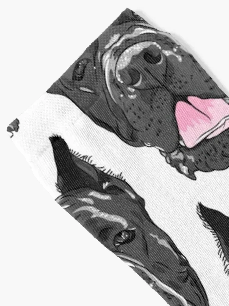 Black cane corso italian dog breed head face portrait Socks snow Toe sports Run warm winter Socks Ladies Men's