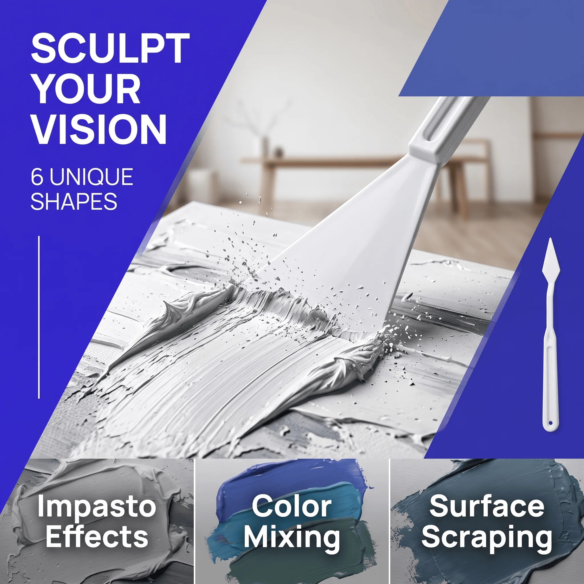 6 Parça Plastik Palet Bıçağı S - Painting Knife Palette incelemesi ve fiyatı