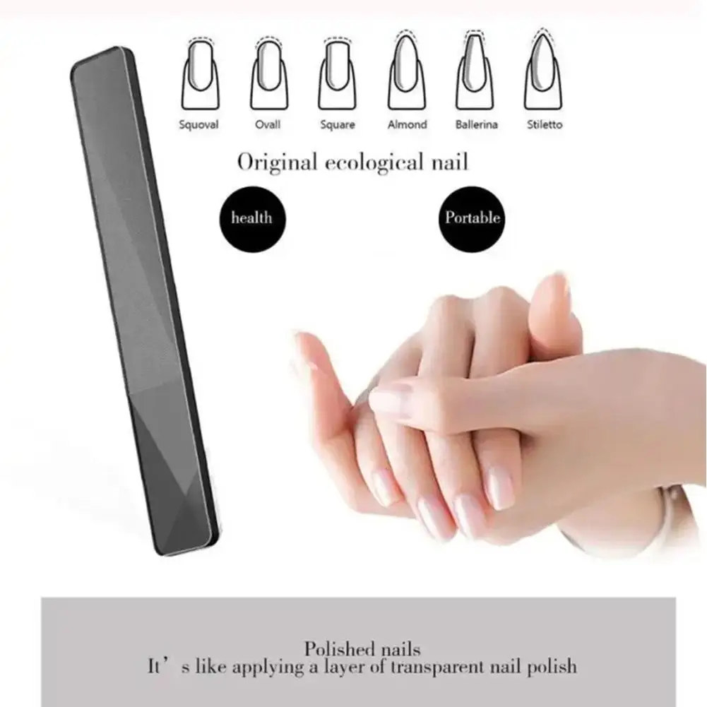 1 Stuks Draagbare Glazen Nagelvijl, Kristalglas Nagelset, Zorg Nagellak Shaper Nagel Met Opslag Tool Nagelvijl Doos K0d5