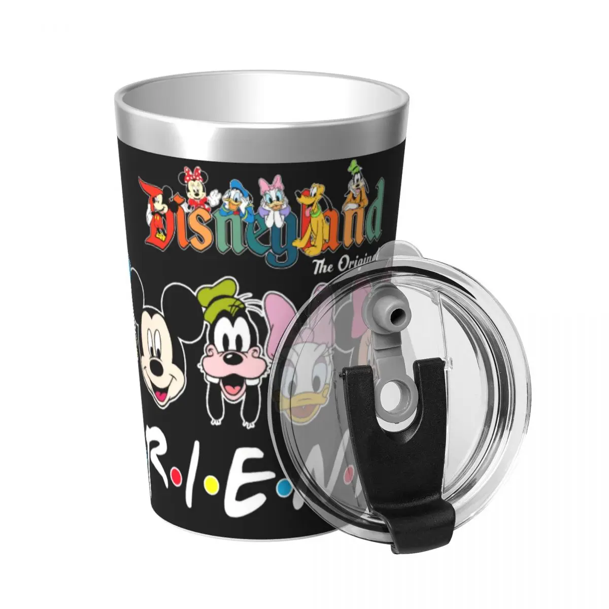 Cartoon Micky Minnie Mouse Friends Tumbler 12oz for Kids Stainless Steel Vacuum Insulated Fun Goofy Cup With Straw for Cold Hot