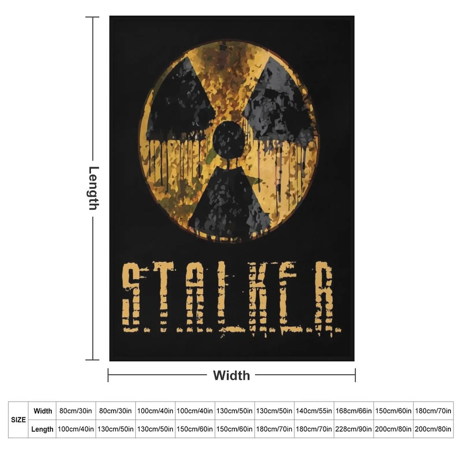 Stalker Radiation Emblem Throw Blanket couch cozy soft plush fuzzy picnic outdoor blanket