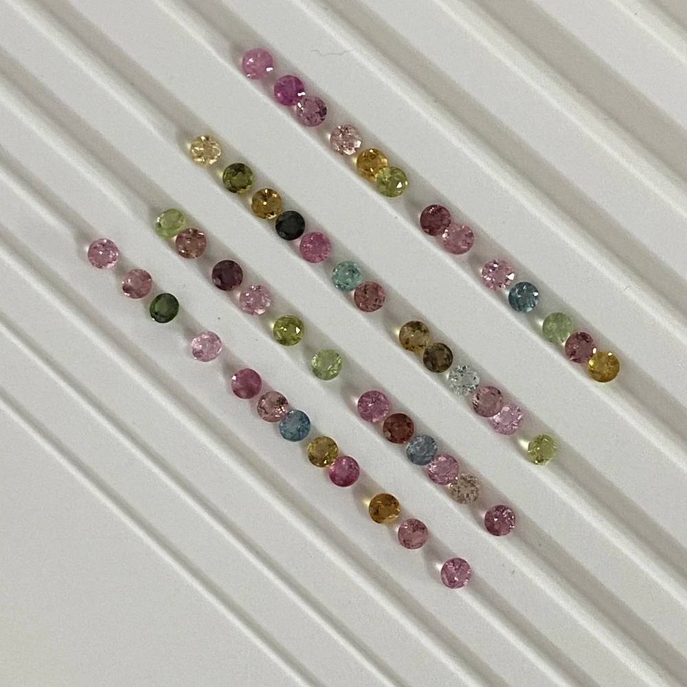 150 قطعة 1 حقيبة جودة 0.8-3 مللي متر الحجر الأصلي 100% التورمالين الطبيعي أحجار كريمة مفكوكة #6