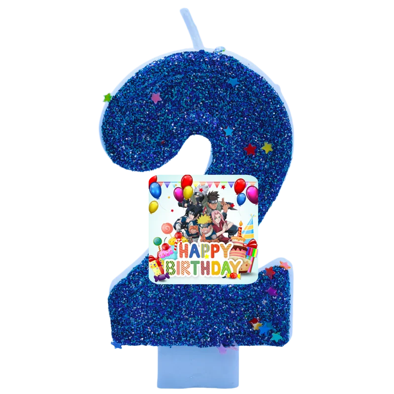 Naruto Kerzen Anime-Thema Kindergeburtstag 0-9 Zahlenkerzen Kuchendekoration Babyparty Tortendekoration Kindergeschenk