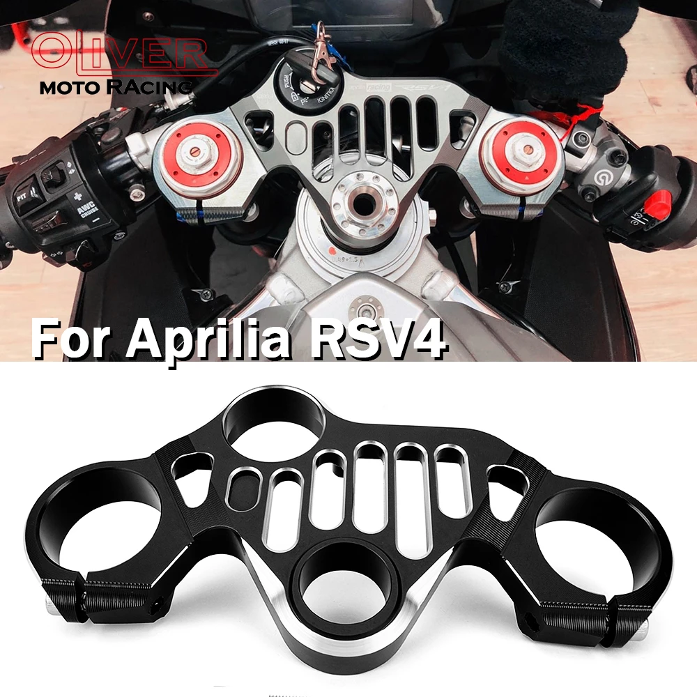 RS V4 Motorcycle Top Triple Clamp Upper Fork Holder Panel For Aprilia RSV4 1100R 2021 2022 2023