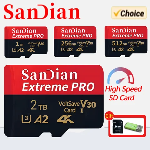 Tarjeta flash TF de alta velocidad Original de 128GB Tarjeta de memoria Clase 10 de 1TB adecuada para teléfonos móviles/cámaras para cumplir con necesidades de almacenamiento de datos