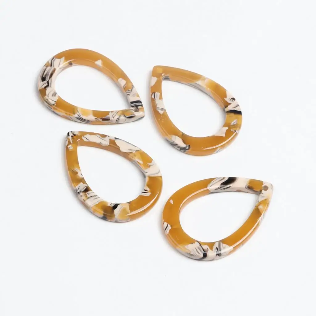 Tortoise Shell Beads,Acetate Acrylic leopard  Charms,Drop Shaped Pendants,Jewelry findings,Earrings Parts, 31mm x 21.5mm