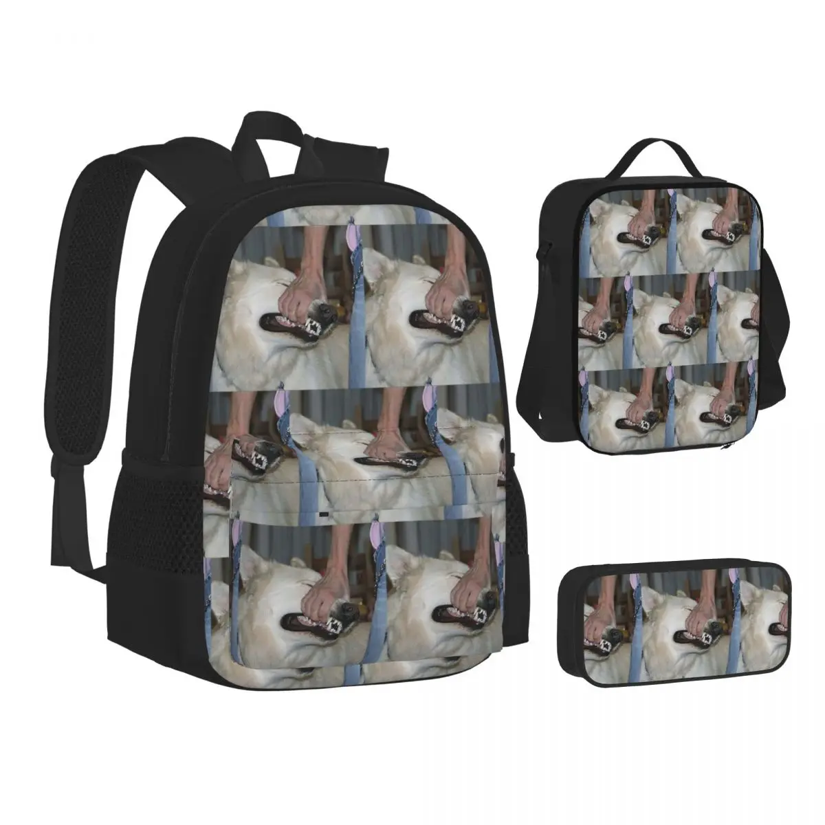 

I'll Be Okay By Sign Crushes Motorist Backpacks Bookbag School Bags Children Rucksack Lunch Bag Pen Bag Three-Piece Set