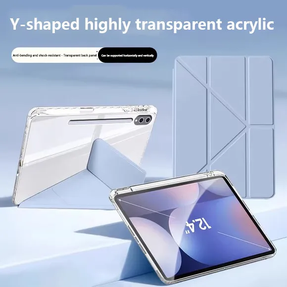 

Transprent Acrylic Case For Samsung Galaxy Tab S10 Lite 10.9inch 2025 SM-X400 S10 FE Plus S9 S8 S7 FE A8 S6 Lite Y-Folding Cover