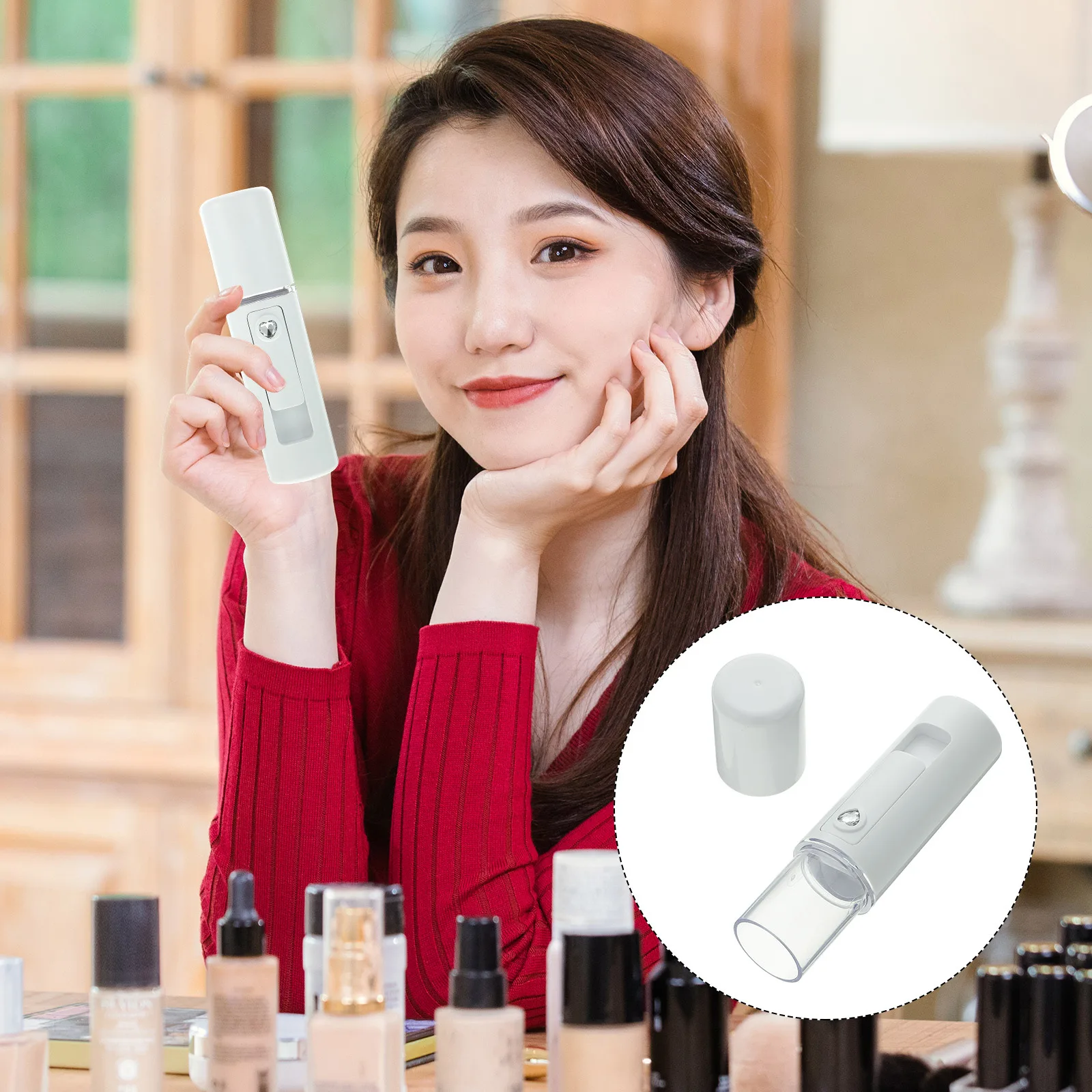 

20Ml Portable Facial Sprayer Nano Mist Technology Deep Hydration Device Handheld Rechargeable Skin Care Sprayer For Facial Steam