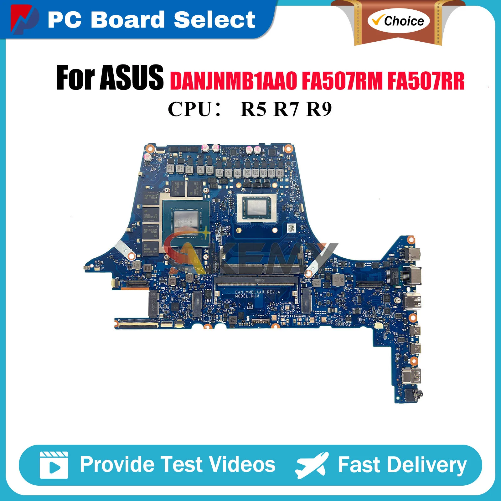 

DANJNMB1AA0 Laptop Motherboard For ASUS TUF Gaming FA507R FA507RM FA507RR Notebook Mainboard With R5 R7 R9 CPU 100% tests OK stk