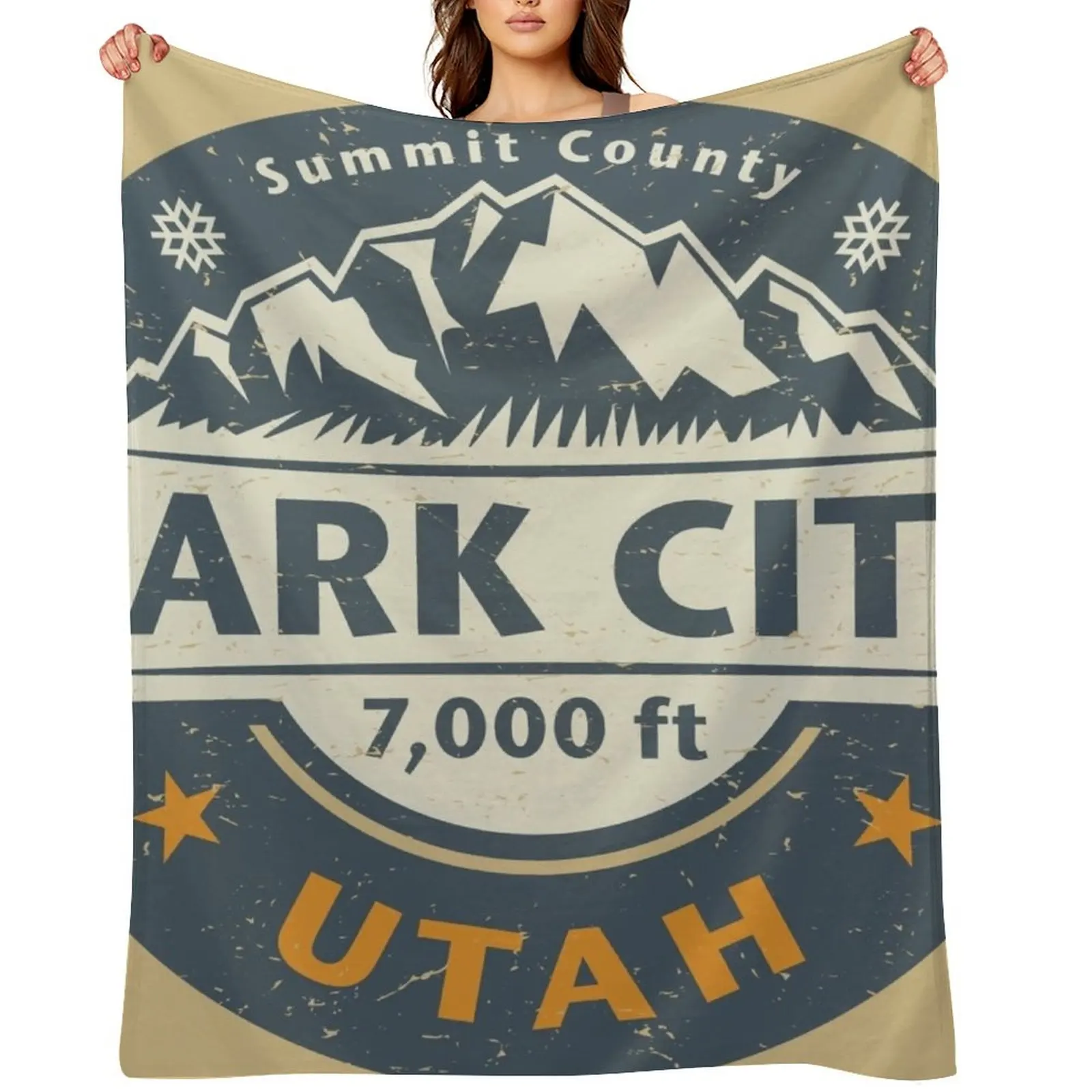 

Park City, Utah Throw Blanket christmas decoration Decoratives Warm Stuffeds Blankets