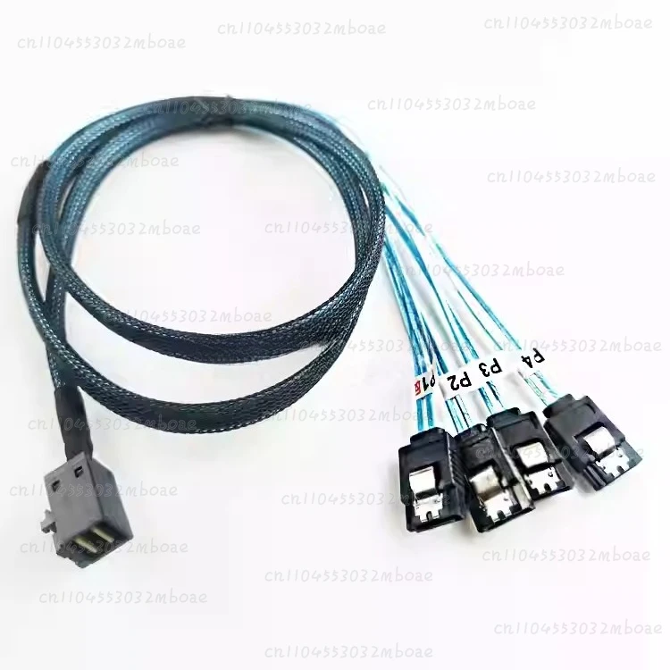 SFF-8643 to 4 SATA Cable, Mini  HD to 4x SATA Forward Breakout Cable, Reverse SFF-8643 to SATA Cable for  Backplane  Card
