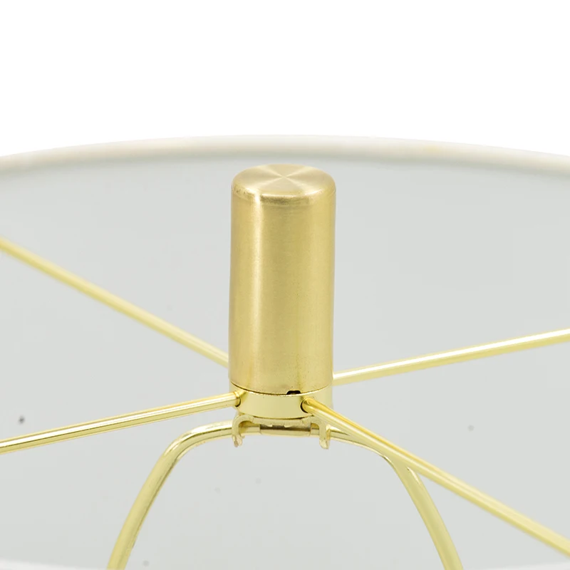Assembly Balance modern Base Brass Fabric Lamp Look Modern Round White 13x13x26 Marble Table Lamp