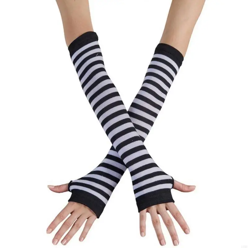 Găng tay Stripe Rainbow 49mf cho phụ kiện tiệc Giáng sinh nữ